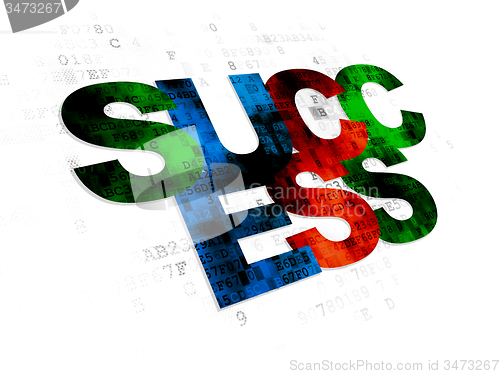Image of Finance concept: Success on Digital background