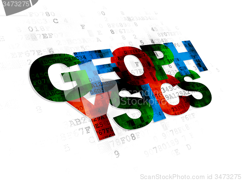 Image of Science concept: Geophysics on Digital background