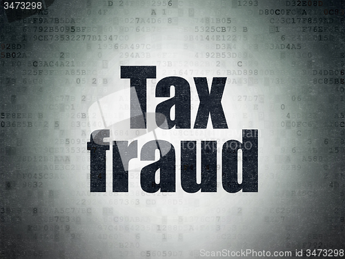 Image of Law concept: Tax Fraud on Digital Paper background