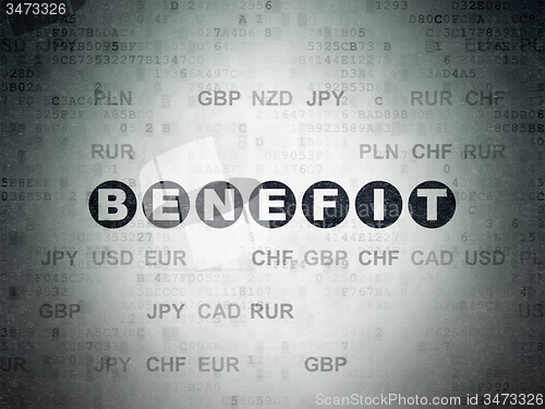 Image of Finance concept: Benefit on Digital Paper background