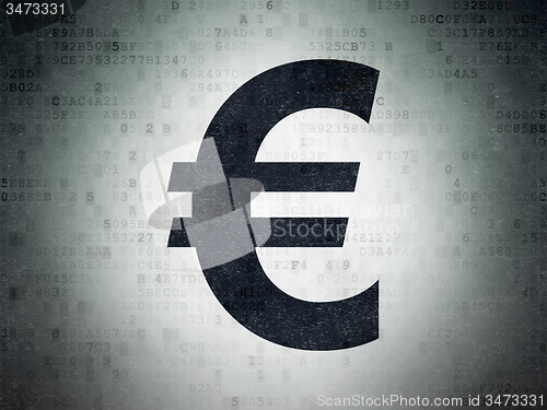 Image of Banking concept: Euro on Digital Paper background