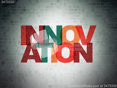 Image of Finance concept: Innovation on Digital Paper background