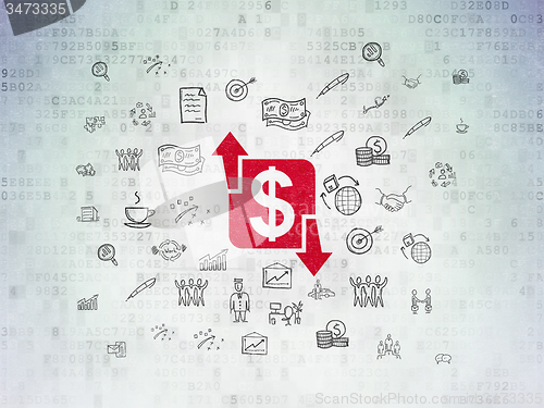 Image of Finance concept: Finance on Digital Paper background