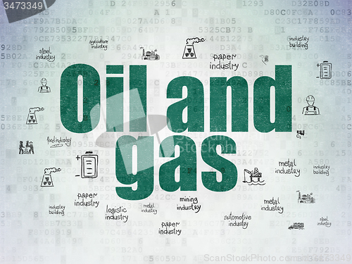 Image of Industry concept: Oil and Gas on Digital Paper background