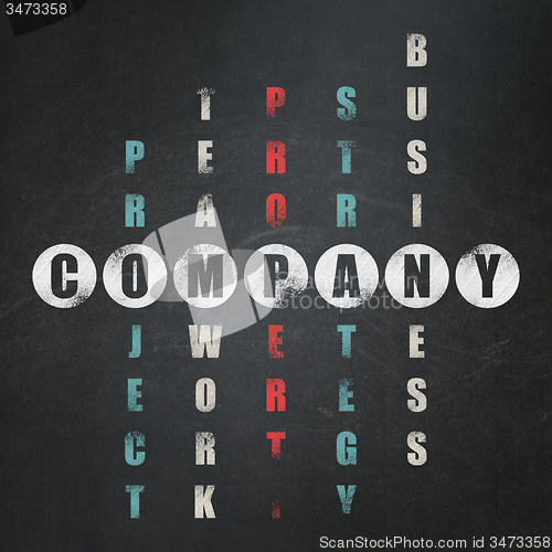 Image of Finance concept: word Company in solving Crossword Puzzle