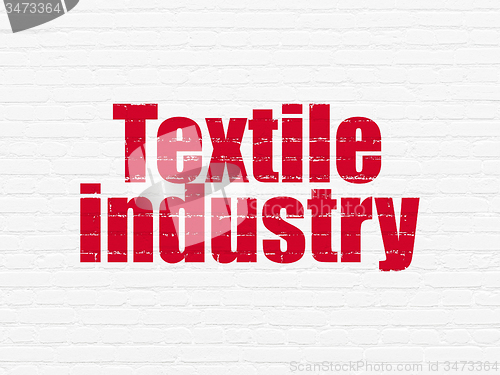 Image of Manufacuring concept: Textile Industry on wall background