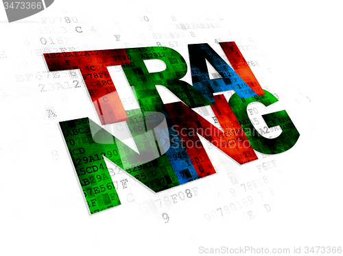 Image of Education concept: Training on Digital background