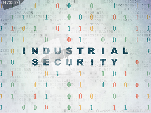 Image of Privacy concept: Industrial Security on Digital Paper background