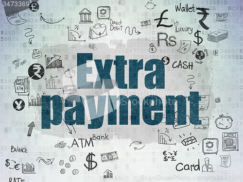 Image of Banking concept: Extra Payment on Digital Paper background