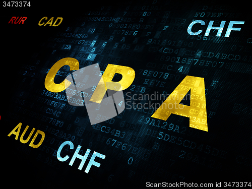 Image of Business concept: CPA on Digital background