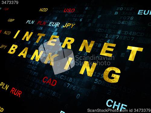 Image of Currency concept: Internet Banking on Digital background