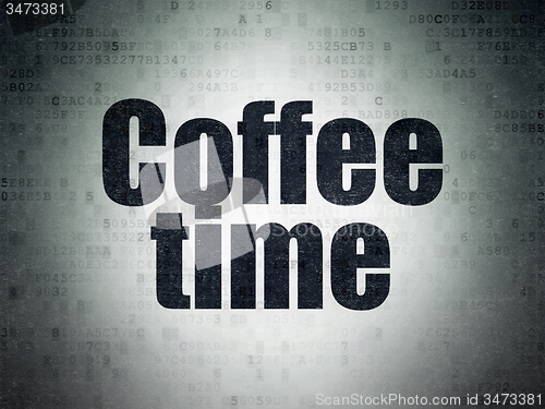 Image of Timeline concept: Coffee Time on Digital Paper background