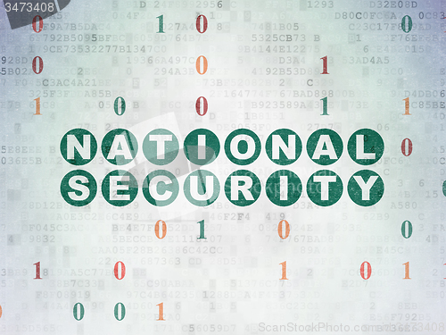 Image of Privacy concept: National Security on Digital Paper background