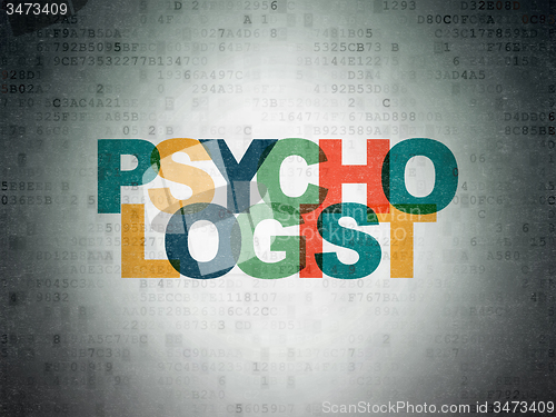Image of Health concept: Psychologist on Digital Paper background