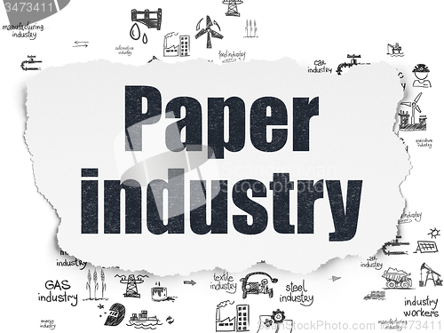 Image of Manufacuring concept: Paper Industry on Torn Paper background