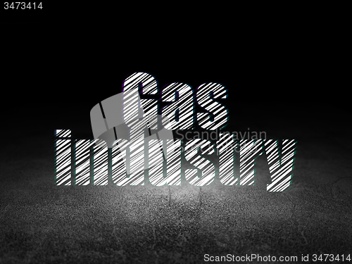 Image of Industry concept: Gas Industry in grunge dark room