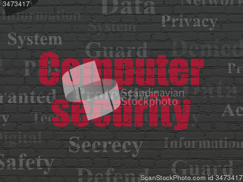 Image of Safety concept: Computer Security on wall background