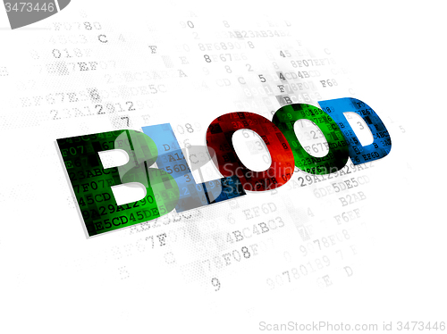 Image of Healthcare concept: Blood on Digital background