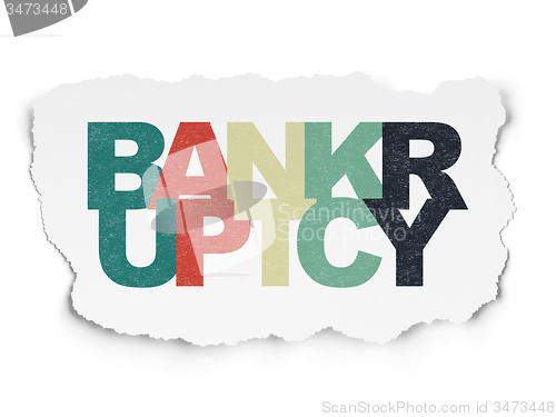 Image of Business concept: Bankruptcy on Torn Paper background