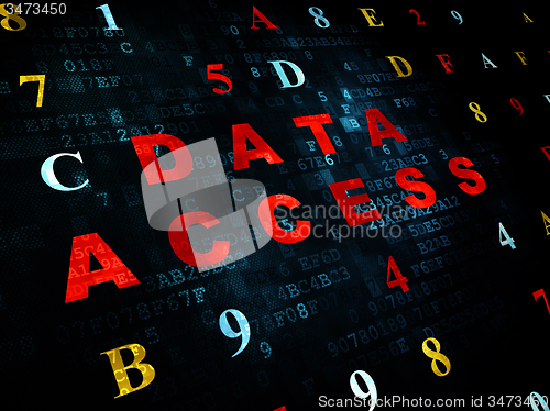 Image of Data concept: Data Access on Digital background