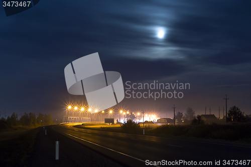 Image of Night bridge road