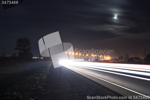 Image of Night road traffic