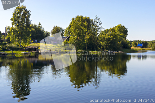 Image of Village houses on riverside