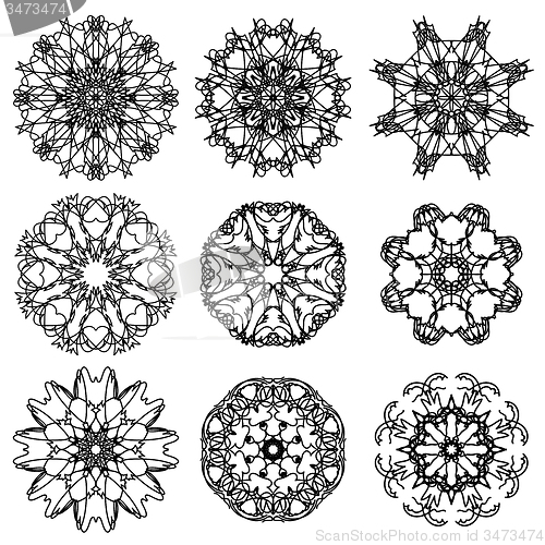 Image of Round Ornamental Geometric Pattern. 