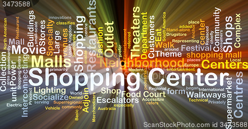 Image of Shopping center background concept glowing