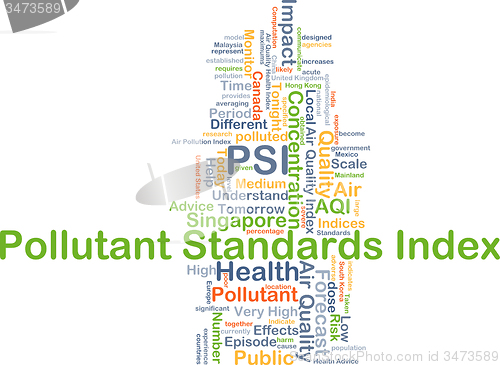 Image of Pollutant standards index PSI background concept