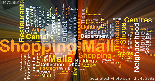 Image of Shopping mall background concept glowing