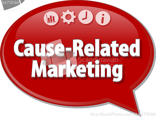 Image of Cause-Related Marketing  Business term speech bubble illustratio