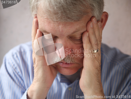 Image of senior man depressed 