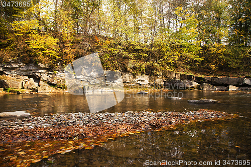 Image of the mountain river  