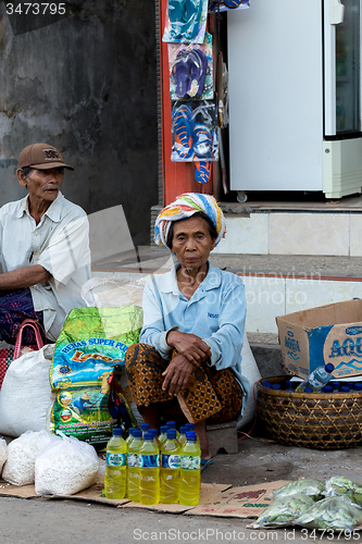 Image of Hindu at the traditional street market, Bali