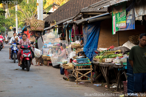 Image of Hindu at the traditional street market, Bali