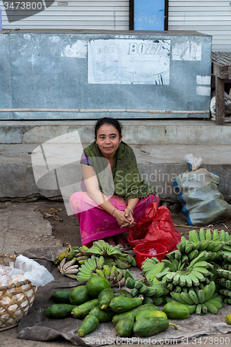 Image of Hindu at the traditional street market, Bali