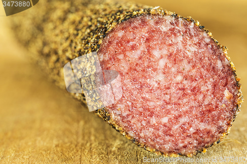 Image of salami with pepper