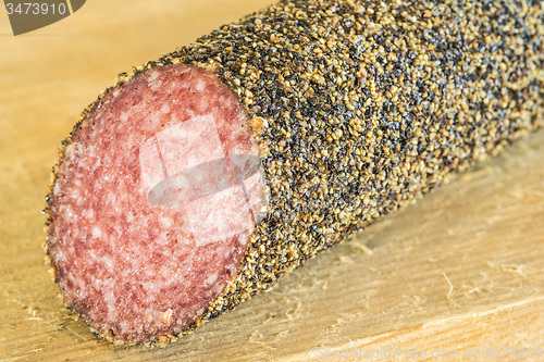 Image of salami with pepper