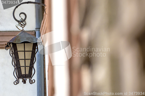 Image of old street lantern at an historic house
