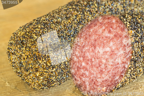 Image of salami with pepper