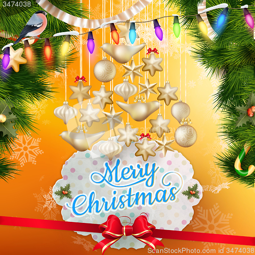 Image of Christmas card. EPS 10