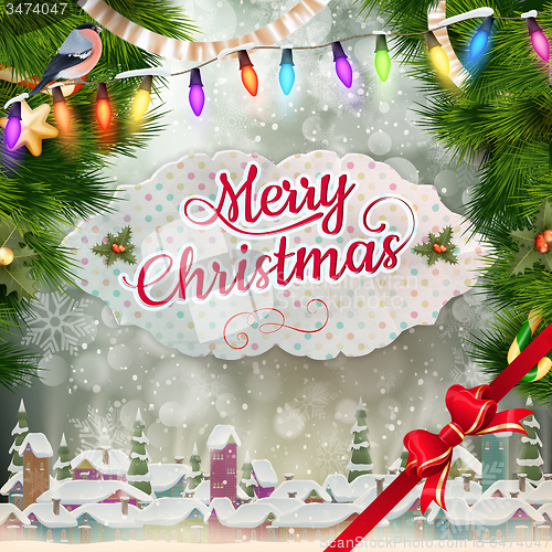 Image of Christmas greeting card. EPS 10