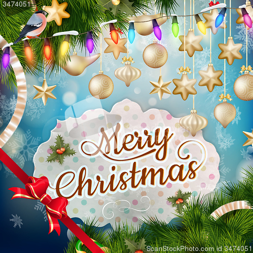 Image of Christmas greeting card. EPS 10