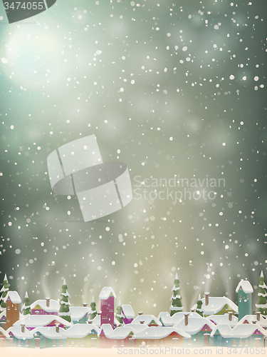 Image of Christmas greeting card. EPS 10