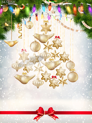 Image of Christmas card. EPS 10