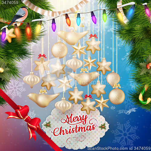 Image of Christmas card. EPS 10