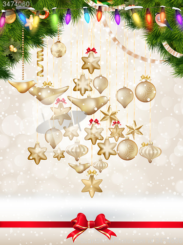 Image of Christmas card. EPS 10