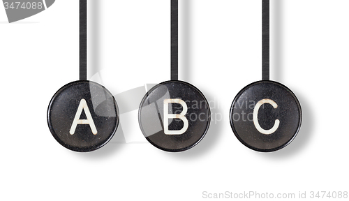 Image of Typewriter buttons, isolated - ABC