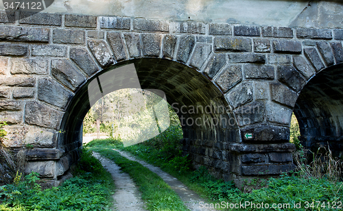 Image of Old bridge viaduct with footpath